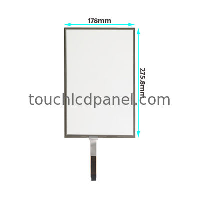 12.1'' Widescreen 1280 X 800 5 Wire Resistive Touch Panel Com 275.8 X 178 X 2.1mm dimensão do contorno