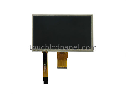 Painel LCD de 7 polegadas 1024x600 com painel de toque resistivo de 2,54 pines para painel de controle industrial