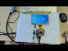 Painel LCD de 7 polegadas 1024x600 com painel de toque resistivo de 2,54 pines para painel de controle industrial